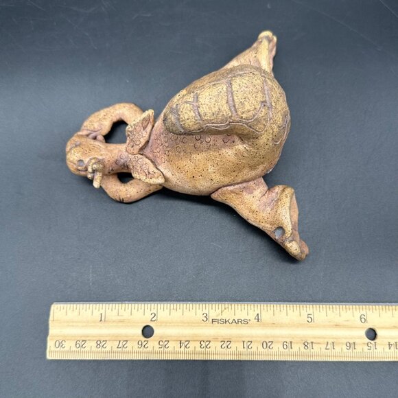 Vintage Dragon Figurine Art Pottery Marlene Slothouber 1986 Kitschy Handmade - Picture 10 of 11